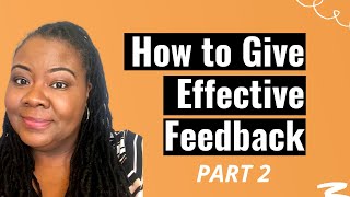 How to Give Effective Feedback to Students Part 2 | Examples of Corrective Feedback