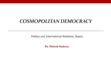 Cosmopolitan | What is Cosmopolitan Democracy? | Cosmopolitan Democracy in Urdu | Cosmopolitanism UK