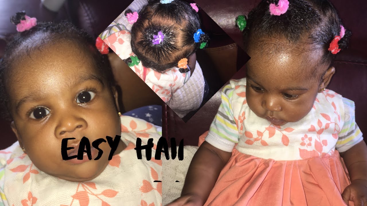 Easy hairstyle Tutorial on 3month Old Baby Girl - YouTube