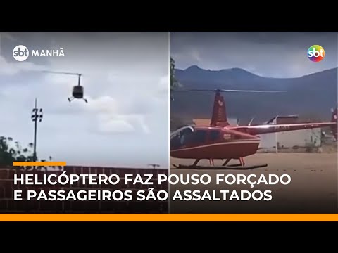 Video helicoptero-faz-pouso-de-emergencia-e-passageiros-sao-assaltados-no-ceara-sbt-manha