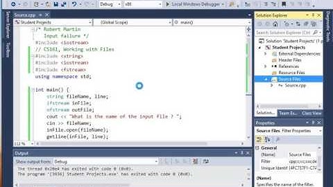 Opening Files in Visual Studio Part 2