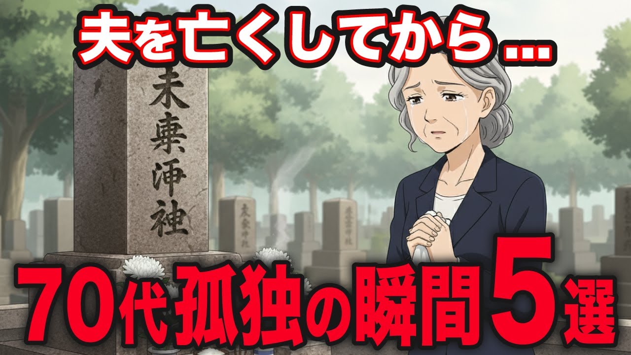 夫を亡くした後、70代の心が最も苦しむ「孤独の瞬間」5選【シニア朗読雑学】