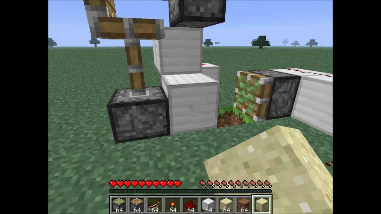 minecraft System redStones pour faire voler le sable en 1.4 - YouTube
