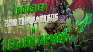 I boosted 280 concentration alts in World of Warcraft - Legion Remix : This is how I did it.