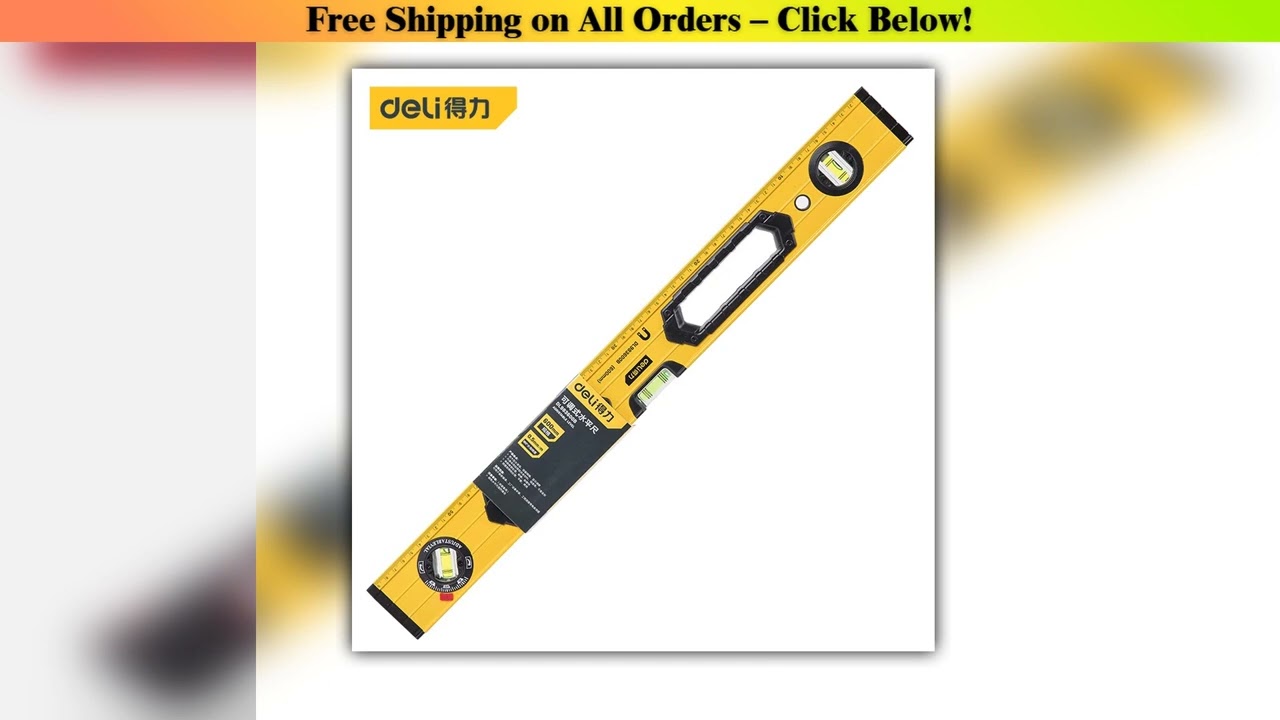 Deli 1 Pcs 600mm Level Measuring Instruments Multifunctional Woodworking Portable Measuring Hand