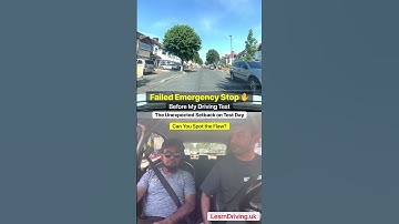 Driving Test Setback:Failed Emergency Stop #DrivingTestSetback #FailedEmergencyStop #TestDayTroubles