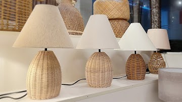 DIY Hand-woven Table lamp | Best rattan lamp shades table lamps manufacturers | XINSANXING