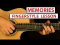 Memories  maroon 5  fingerstyle guitar lesson tutorial how to play fingerstyle