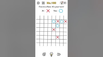 Brain out. Level 180. Five in a Row. It