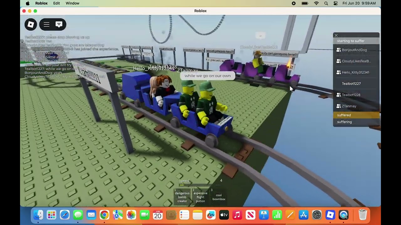 Roblox: Cart Ride Around Nothing but it's me and my friends against Bonjour!