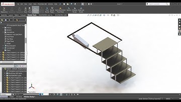 Folding Stairs Mechanism | Solidworks tutorial