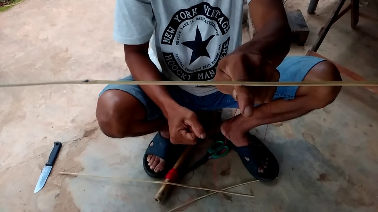 การทำว่าวนกภาคใต้ตอนที่  2การมัดโครงว่าวนกปีกยาว 121ซ.ม