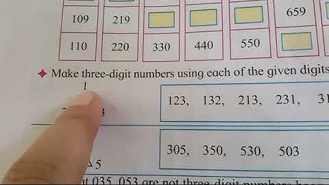 Three digit number :writing and Reading std 3rd