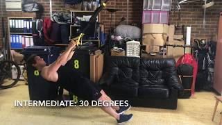 TRX Row Back Exercise with regressions & progressions