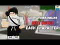 Best Moves Of Each Character In Jujutsu Shenanigans😭 #roblox #mahoraga #robloxjjk #foryou #mm2 #jjk