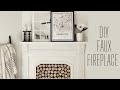 DIY FAUX FIREPLACE | DIY FIREPLACE MANTEL | FARMHOUSE DECOR | HOUSE + HOLM