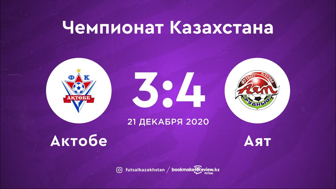 МФК "Актобе" 3:4 МФК "Аят" | Чемпионат Казахстана 20/21 | 21.12.20 ...