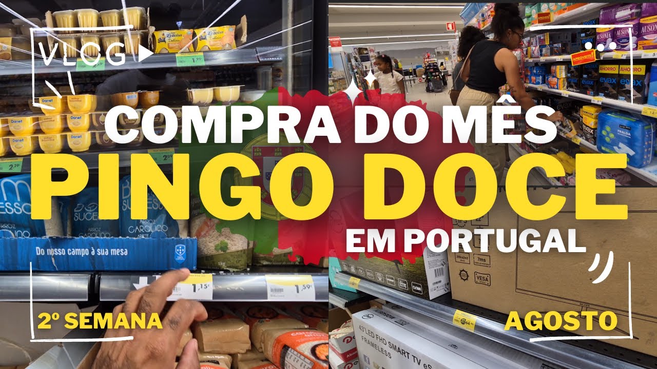 Quanto Gastamos no Pingo Doce em uma Compra do Mês!