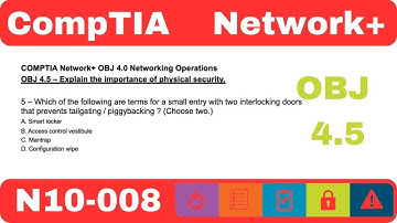 CompTIA Network+ N10-008 OBJ 4.5 Physical Security part 1