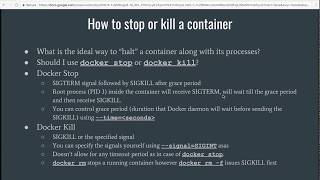 How to stop or kill a container