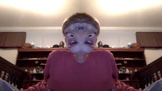 kid finds mirror effect on photo booth...