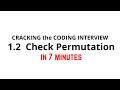 1.2 Check Permutation | Cracking the Coding Interview Solution