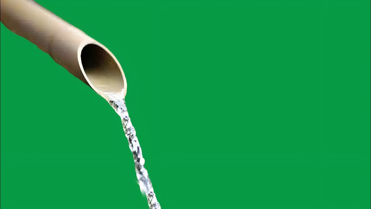 Bamboo water fountain green screen | Waterfall green screen video effects