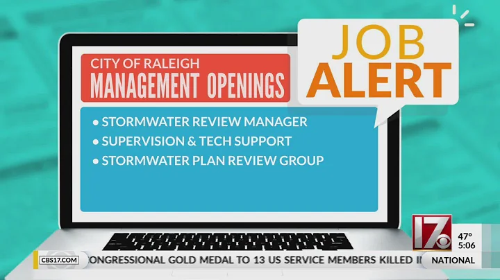 CBS 17 Job Alert - City of Raleigh management openings