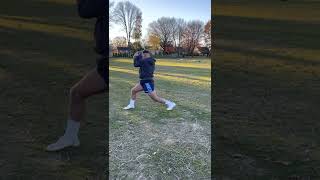 Split Squat Med Ball Rotations