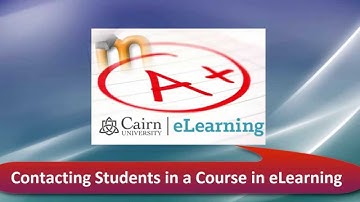 Moodle™ Software Platform - Contacting the Students in the Course