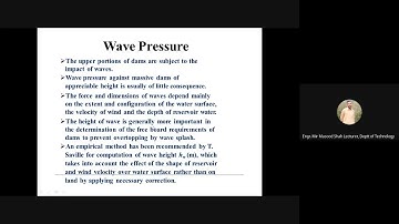Irrigation and Design of Hydraulic Structures Lecture 14 Google Meet Recording forces acting on dam