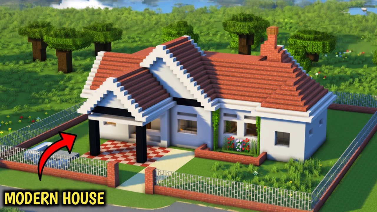 SPANISH HOUSE MINECRAFT|| How to make modern house #minecraft - YouTube