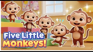 Five Little Monkeys Jumping On The Stairs Best Poem For Kids Ever.