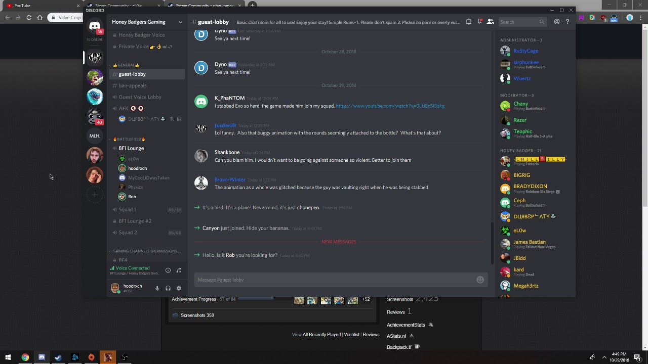 making fun of power tripping Battlefield server admins