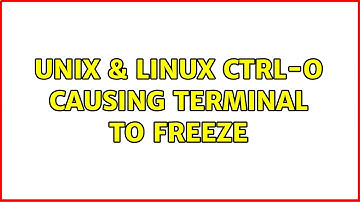 Unix & Linux: CTRL-O causing terminal to freeze (2 Solutions!!)