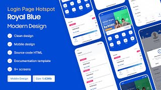 Demo Hotspot Login Page - Royal Blue Template