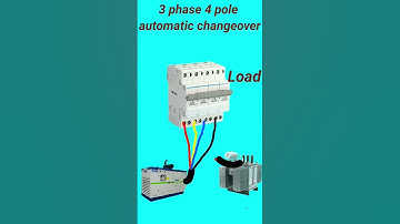 3 phase 4 pole autometic changeover//3 phase changeover//3 phase generator connection #wiring