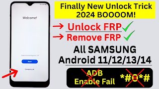 Finally All Samsung 2024 FRP Bypass New Tool | No code *#0*# | ADB Enable Fail - Remove FRP Lock