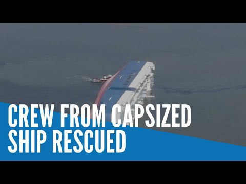 Fourth and final crewman pulled alive from capsized ship