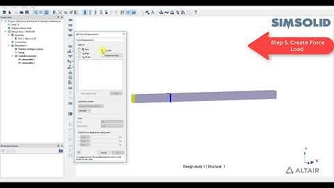 Altair SimSolid VNL04 Reactions at the ends of statically und