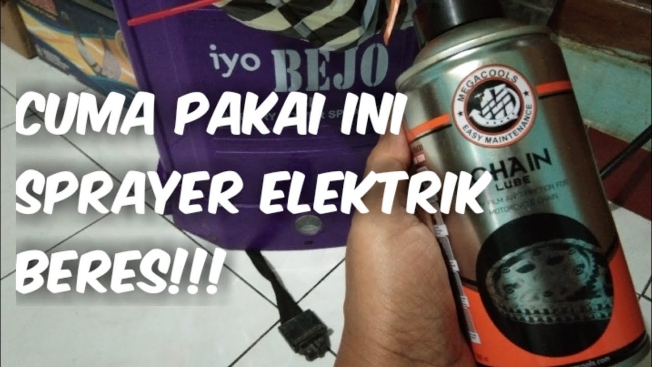 Cara memperbaiki sprayer elektrik yang rusak | aki nyala tapi mesin