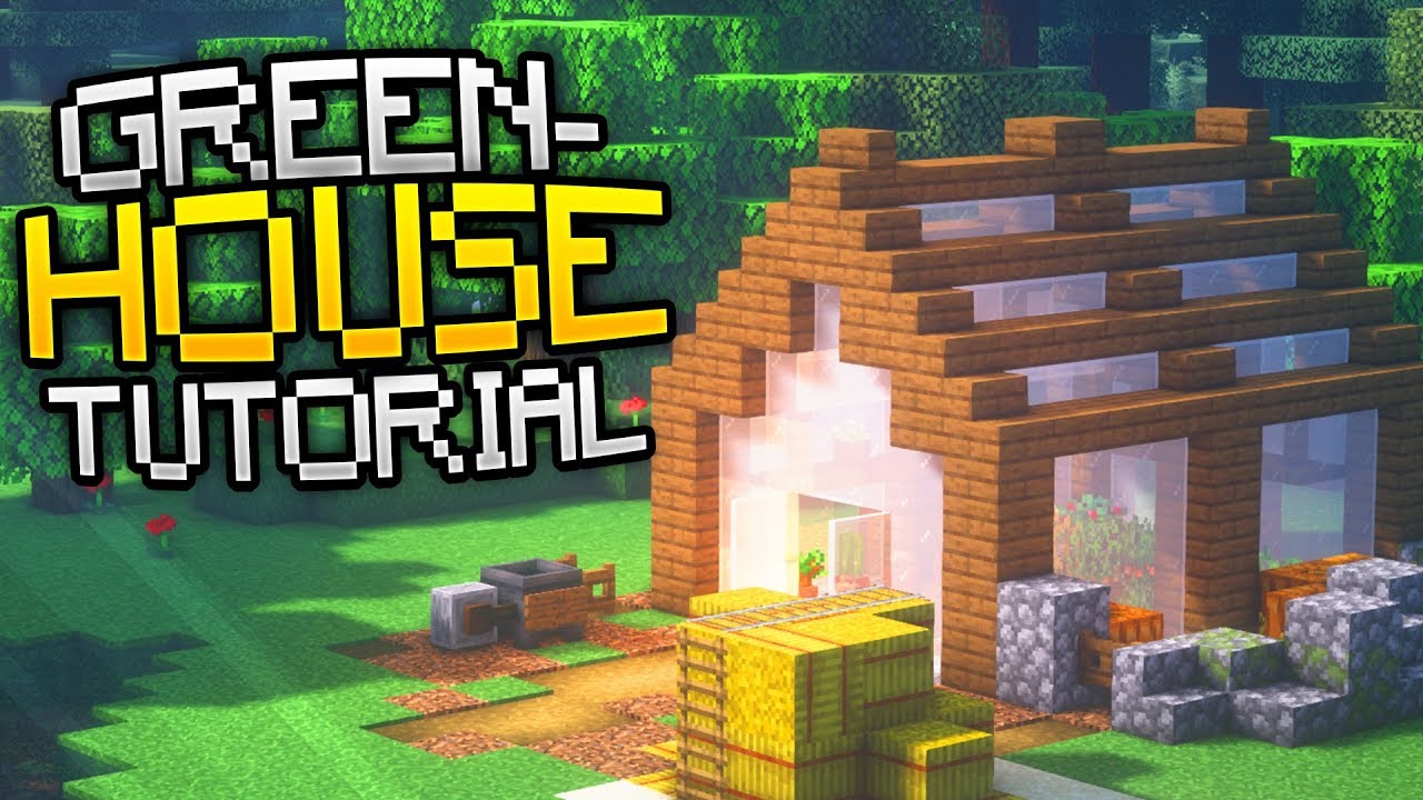 Minecraft Greenhouse With Garden How To Build Tutorial Download Minecraft 1 15 Youtube