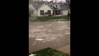 Hail n flood at wildwood ,MO #hail#ice#esbatu#banjir#flood#