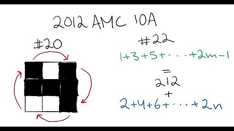 2012 AMC 10A Problems 20 and 22