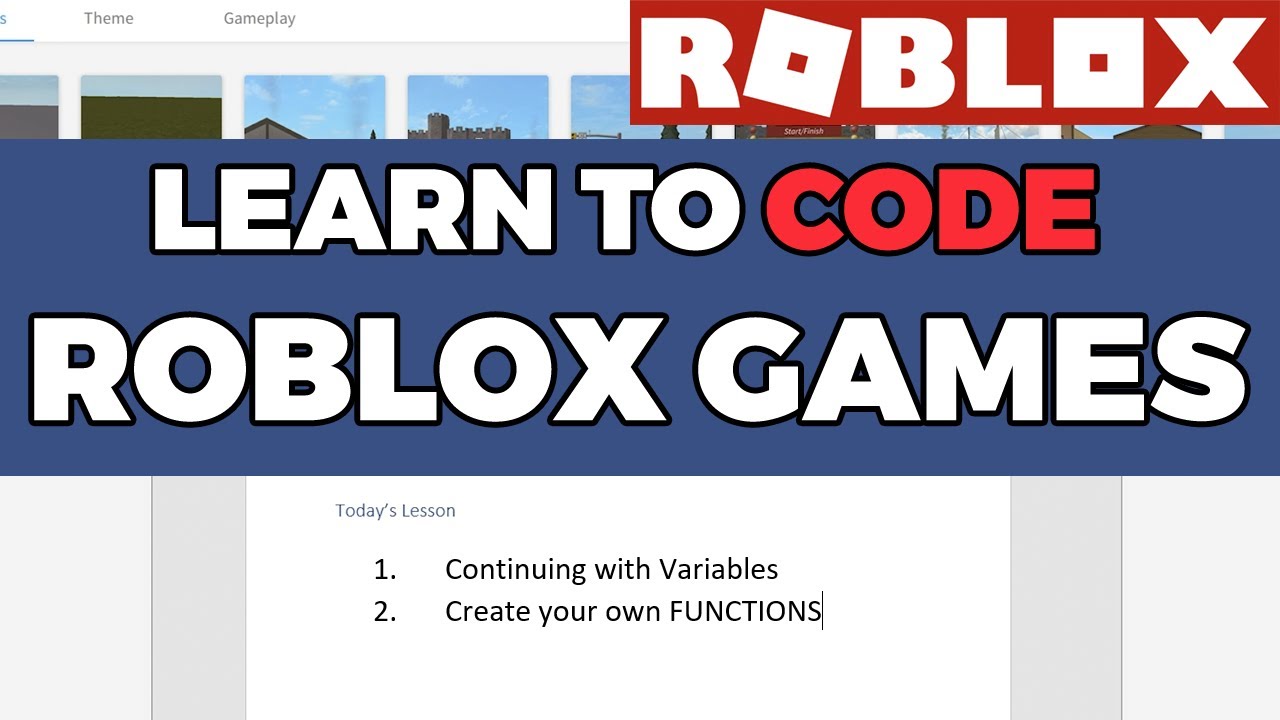 Learn To Code Roblox Scripting Tutorial Pt 2 Functions Youtube - learn to code roblox scripting tutorial pt 2 functions youtube