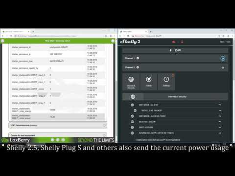 Connect Shelly devices to Loxone Miniserver by LoxBerry MQTT Gateway (updated)