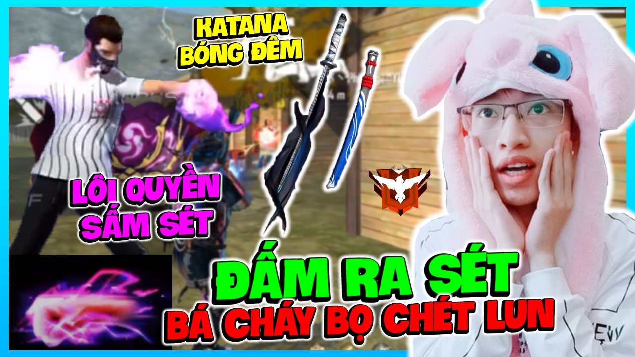 (FREE FIRE) SKIN NẮM ĐẤM MỚI LÔI QUYỀN HIỆU ỨNG SẤM SÉT CỰC ĐẸP, KATANA