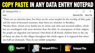 How To Convert Image To Text And Copy Paste In Notepad RTX++ | StartTXT & Notepad Plus (.rtx .wrt)