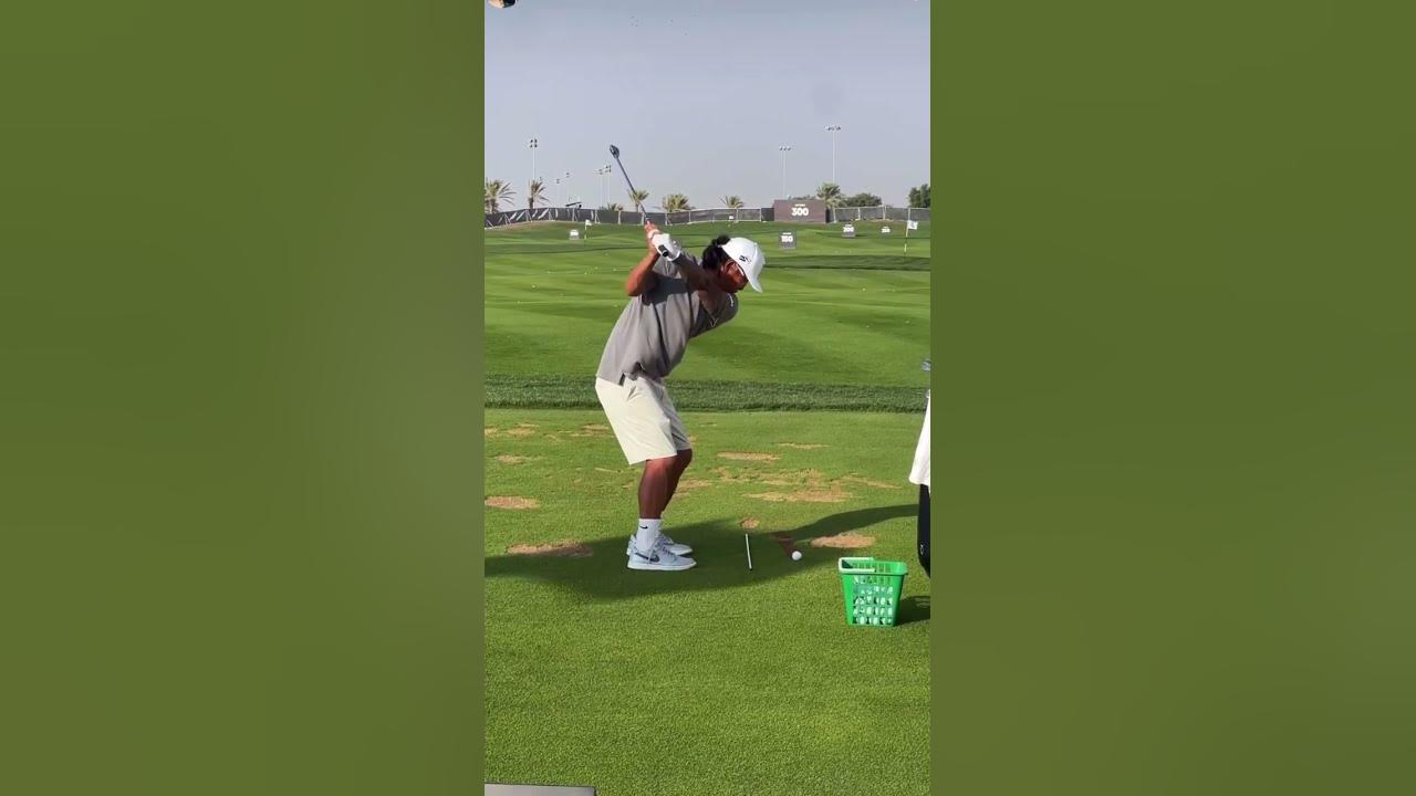 Slow Motion Golf Swing Down The Line Anthony Kim iron swing down the line in slow motion #golf #golfswing #
