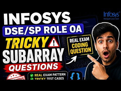 INFOSYS DSE/SP SUBARRAY CODING QUESTIONS 🔥 Tricky Math Formula Explained | Off Campus Prep